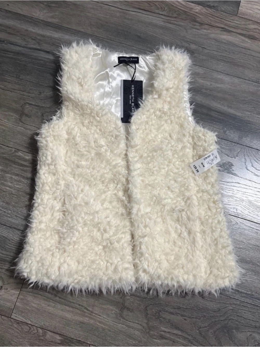 Kenneth blake Cream Faux Shearling Vest